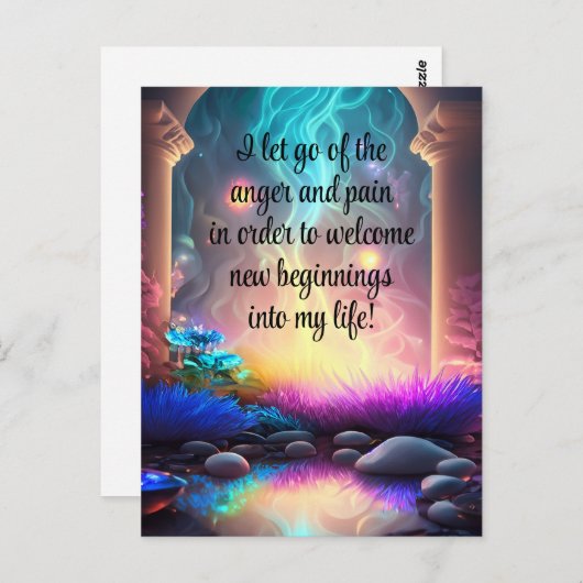 Positieve bevestiging zorgt ervoor dat pijn en pij briefkaart (Voorkant / Achterkant)