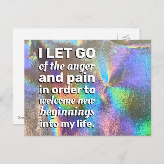 Positieve bevestiging zorgt ervoor dat pijn en pij briefkaart (Voorkant / Achterkant)