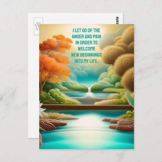 Positieve bevestiging zorgt ervoor dat pijn en pij briefkaart (Voorkant / Achterkant)