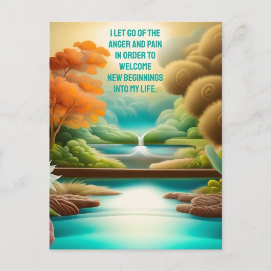 Positieve bevestiging zorgt ervoor dat pijn en pij briefkaart (Voorkant)