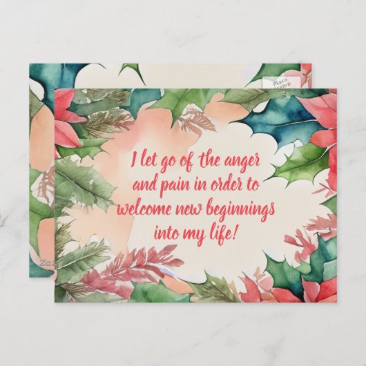 Positieve bevestiging zorgt ervoor dat pijn en pij briefkaart (Voorkant / Achterkant)