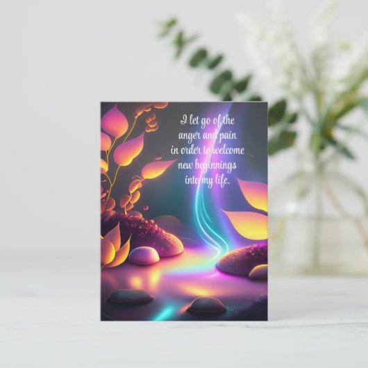 Positieve bevestiging zorgt ervoor dat pijn en pij briefkaart (Staand voorkant)