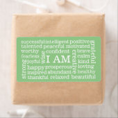 Positieve bevestigingen IK BEN woorden voor succes Etiket (Insitu)