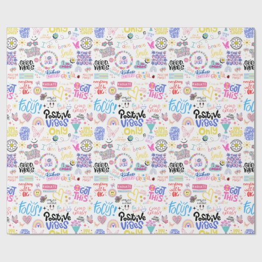 Positieve bevestigingen inpakpapier (Vlak)