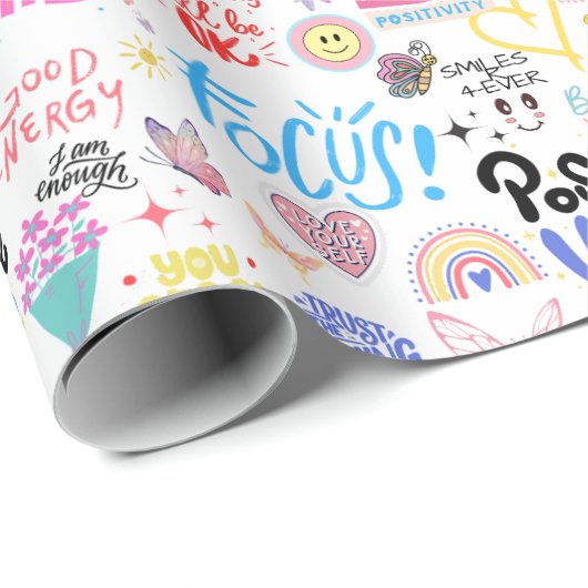 Positieve bevestigingen inpakpapier (Rol Hoek)