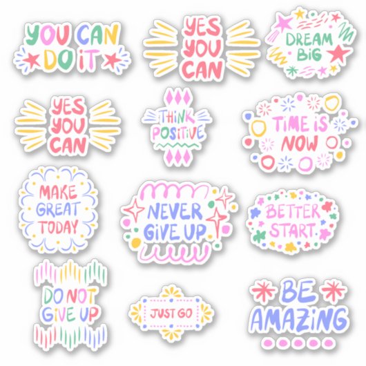 Positieve bevestigingen op maat gesneden vinyl Sti Sticker (Voorkant)