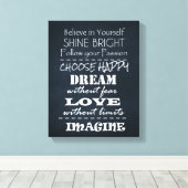 Positieve bevestigingen prijsopgave canvas afdruk (Insitu (Houten vloer))