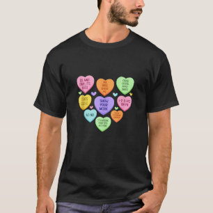 Positieve bevestigingen Snoep Hart Leraar Valentin T-shirt