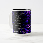 Positieve bevestigingen voor overvloed tweekleurige koffiemok (Voorkant links)