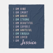Positieve bevestigingen voor vrouwen Gepersonalise Fleece Deken (Voorkant)