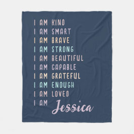 Positieve bevestigingen voor vrouwen Gepersonalise Fleece Deken