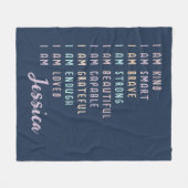 Positieve bevestigingen voor vrouwen Gepersonalise Fleece Deken (Voorkant (Horizontaal))