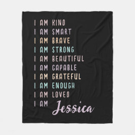 Positieve bevestigingen voor vrouwen gepersonalise fleece deken