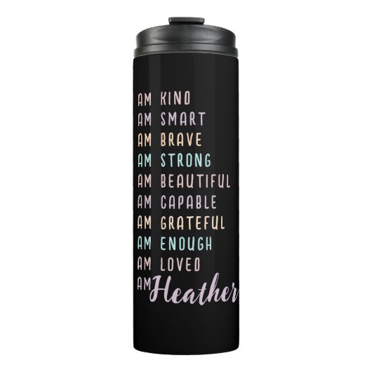 Positieve bevestigingen voor vrouwen gepersonalise thermosbeker (Voorkant)