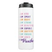 Positieve bevestigingen voor vrouwen Gepersonalise Thermosbeker (Voorkant)