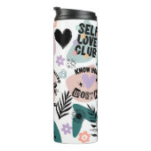 Positieve bevestigingen, zelf-liefdescitaten thermosbeker (Geroteerd rechts)