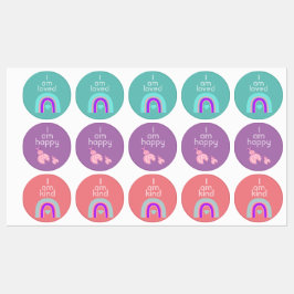 Positieve bevestigingsstickers  labels