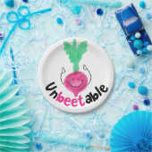 Positieve bietenpaarde - onverteerbaar papieren bordje (Feest)