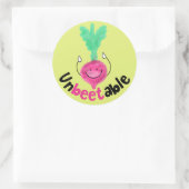 Positieve bietenpaarde - onverteerbaar ronde sticker (Tas)