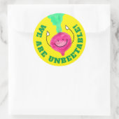 Positieve bietenpaarde - onverteerbaar ronde sticker (Tas)