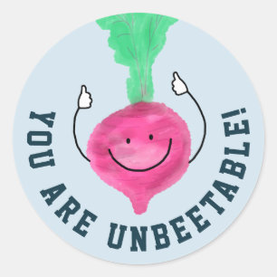 Positieve bietenpaarde - onverteerbaar ronde sticker