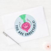 Positieve bietenpaarde - onverteerbaar ronde sticker (Envelop)