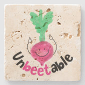 Positieve bietenpaarde - onverteerbaar stenen onderzetter (Voorkant)