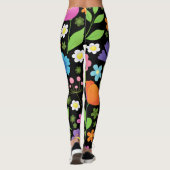 Positieve bloemen krooster leggings (Achterkant)