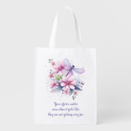 Positieve bloemen zijn belangrijk voor je inspanni boodschappentas