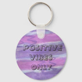 "Positieve blokjes alleen Paarse Sleutelhanger (Voorkant)