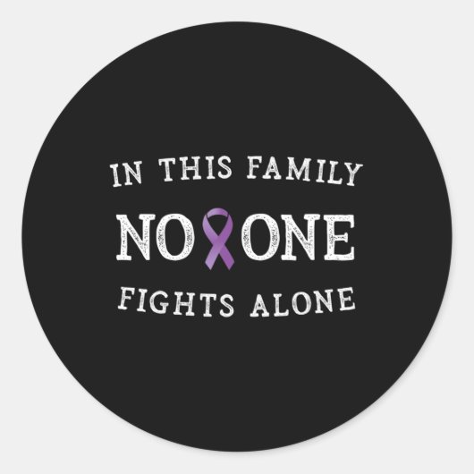 Positieve boodschap Pancreaskankerbewustzijn voor Ronde Sticker (Voorkant)