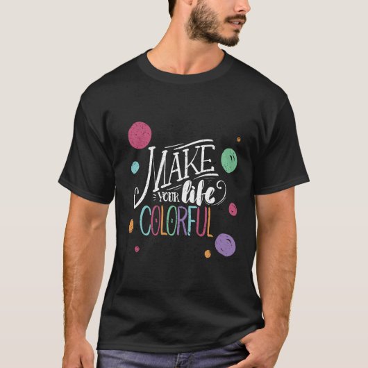Positieve boodschap Prints met artistieke Design T-shirt (Voorkant)