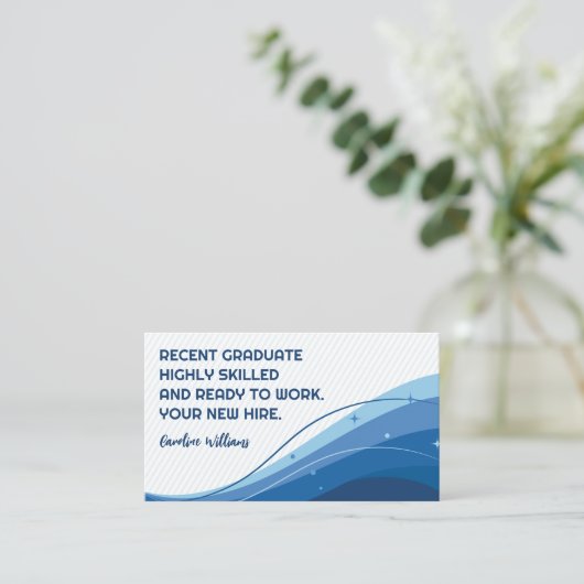 positieve boodschap | Tekstontwerp Visitekaartje (Staand voorkant)