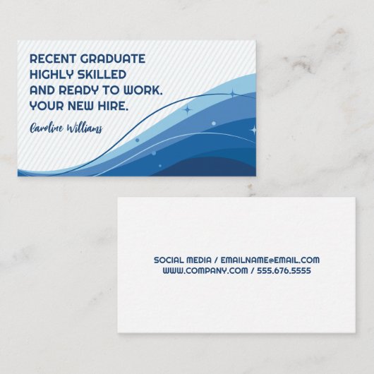 positieve boodschap | Tekstontwerp Visitekaartje (Voorkant / Achterkant)