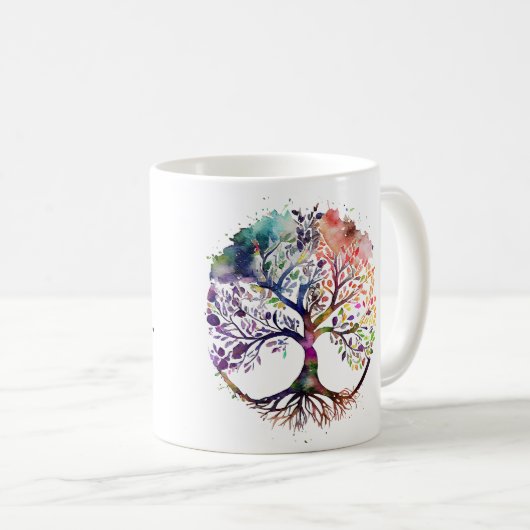 positieve boommok koffiemok (Voorkant rechts)