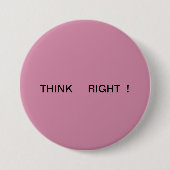 Positieve Button. Ronde Button 7,6 Cm (Voorkant)