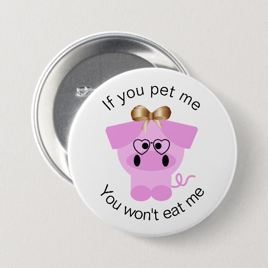 Positieve Button voor dierenrechten (Voorkant /achterkant)