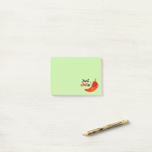 Positieve Chili Pepper Pun - gewoon kind Post-it® Notes (Op bureau)