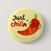 Positieve Chili Pepper Pun - gewoon kind Ronde Button 5,7 Cm (Voorkant)