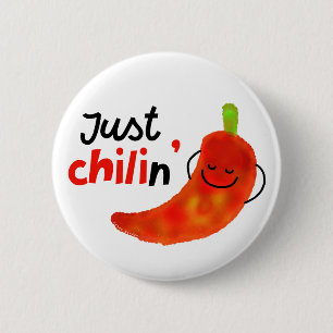 Positieve Chili Pepper Pun - gewoon kind Ronde Button 5,7 Cm