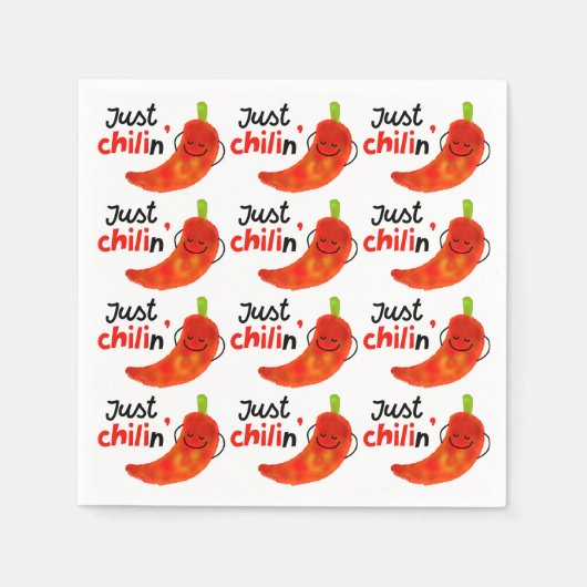 Positieve Chili Pepper Pun - gewoon kind Servetten (Voorkant)