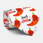 Positieve Chili Pepper Pun - gewoon kind Stropdas (Opgerold)
