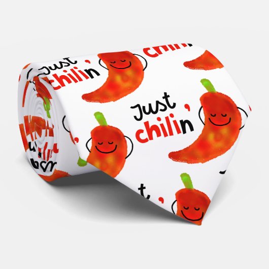 Positieve Chili Pepper Pun - gewoon kind Stropdas (Opgerold)