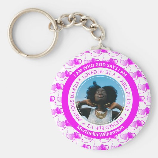 Positieve Christelijke bevestiging Sleutelhanger (Voorkant)