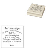 Positieve christelijke quote: Johannes 14:27 Rubberstempel (Gestempeld)