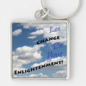 Positieve Citaat Typografie Cloudy Sky Foto Sleutelhanger (Voorkant)