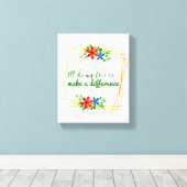 positieve citaten voor levensacceptatie canvas afdruk (Insitu (Houten vloer))