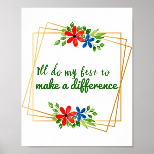 positieve citaten voor levensacceptatie poster (Voorkant)