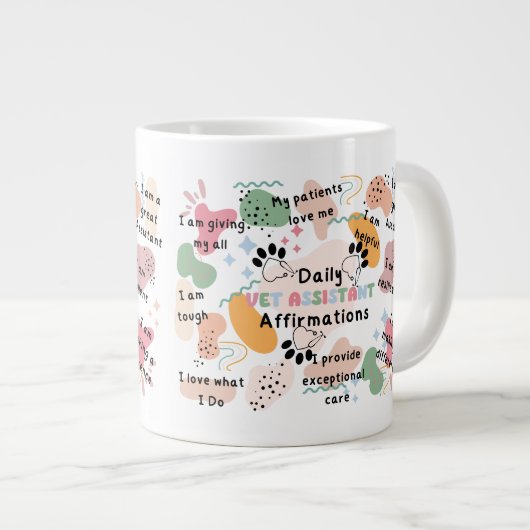 Positieve dagelijkse Vet Tech Assistant-bevestigin Grote Koffiekop (Voorkant rechts)