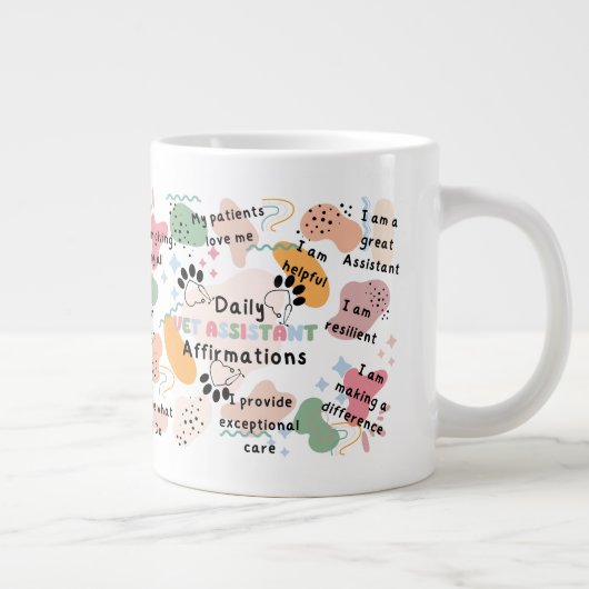 Positieve dagelijkse Vet Tech Assistant-bevestigin Grote Koffiekop (Rechts)